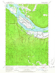 Cathlamet Washington Historical topographic map, 1:62500 scale, 15 X 15 Minute, Year 1953