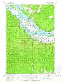 Cathlamet Washington Historical topographic map, 1:62500 scale, 15 X 15 Minute, Year 1953