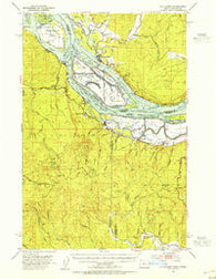 Cathlamet Washington Historical topographic map, 1:62500 scale, 15 X 15 Minute, Year 1953