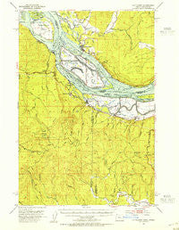 Cathlamet Washington Historical topographic map, 1:62500 scale, 15 X 15 Minute, Year 1953