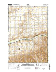 Cayuse Oregon Current topographic map, 1:24000 scale, 7.5 X 7.5 Minute, Year 2014