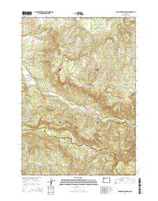 Chandler Mountain Oregon Current topographic map, 1:24000 scale, 7.5 X 7.5 Minute, Year 2014