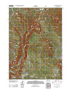 Chicken Hills Oregon Historical topographic map, 1:24000 scale, 7.5 X 7.5 Minute, Year 2012