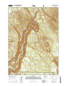 Chicken Hills Oregon Current topographic map, 1:24000 scale, 7.5 X 7.5 Minute, Year 2014