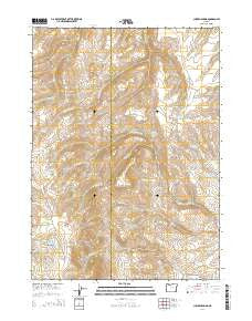 Chicken Spring Oregon Current topographic map, 1:24000 scale, 7.5 X 7.5 Minute, Year 2014