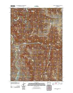 Chimney Springs Oregon Historical topographic map, 1:24000 scale, 7.5 X 7.5 Minute, Year 2011