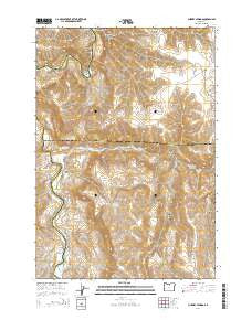 Chimney Springs Oregon Current topographic map, 1:24000 scale, 7.5 X 7.5 Minute, Year 2014