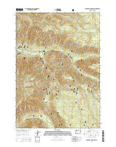 Chucksney Mountain Oregon Current topographic map, 1:24000 scale, 7.5 X 7.5 Minute, Year 2014