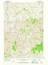 Clarno Oregon Historical topographic map, 1:62500 scale, 15 X 15 Minute, Year 1966