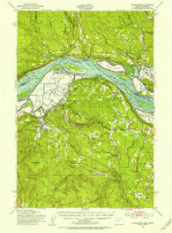Clatskanie Oregon Historical topographic map, 1:62500 scale, 15 X 15 Minute, Year 1952