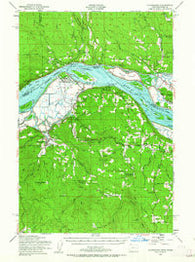 Clatskanie Oregon Historical topographic map, 1:62500 scale, 15 X 15 Minute, Year 1952