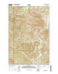 Clear Creek Oregon Current topographic map, 1:24000 scale, 7.5 X 7.5 Minute, Year 2014