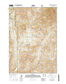 Clevenger Butte Oregon Current topographic map, 1:24000 scale, 7.5 X 7.5 Minute, Year 2014