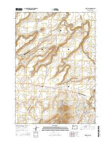 Cline Falls Oregon Current topographic map, 1:24000 scale, 7.5 X 7.5 Minute, Year 2014