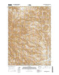 Clover Creek Ranch Oregon Current topographic map, 1:24000 scale, 7.5 X 7.5 Minute, Year 2014
