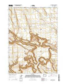 Clover Swale Oregon Current topographic map, 1:24000 scale, 7.5 X 7.5 Minute, Year 2014