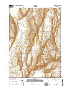 Coffin Butte Oregon Current topographic map, 1:24000 scale, 7.5 X 7.5 Minute, Year 2014