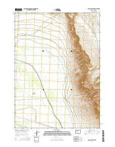Coglan Buttes Oregon Current topographic map, 1:24000 scale, 7.5 X 7.5 Minute, Year 2014