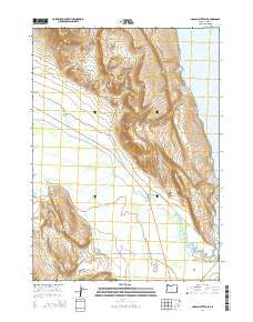 Coglan Buttes SE Oregon Current topographic map, 1:24000 scale, 7.5 X 7.5 Minute, Year 2014