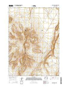 Coleman Hills Oregon Current topographic map, 1:24000 scale, 7.5 X 7.5 Minute, Year 2014
