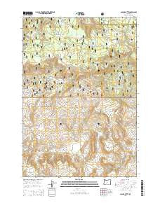 Collins Butte Oregon Current topographic map, 1:24000 scale, 7.5 X 7.5 Minute, Year 2014