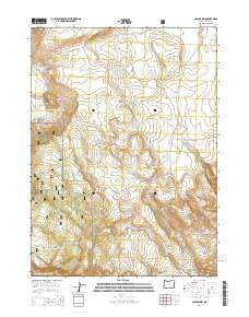 Collins Rim Oregon Current topographic map, 1:24000 scale, 7.5 X 7.5 Minute, Year 2014