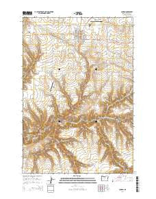 Condon Oregon Current topographic map, 1:24000 scale, 7.5 X 7.5 Minute, Year 2014