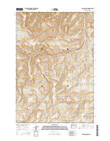 Coombs Canyon Oregon Current topographic map, 1:24000 scale, 7.5 X 7.5 Minute, Year 2014