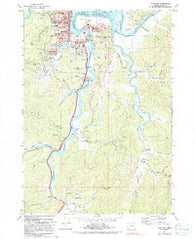 Coos Bay Oregon Historical topographic map, 1:24000 scale, 7.5 X 7.5 Minute, Year 1971