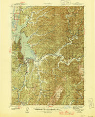 Coos Bay Oregon Historical topographic map, 1:62500 scale, 15 X 15 Minute, Year 1945