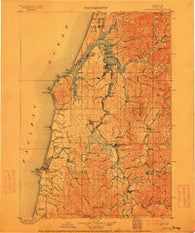Coos Bay Oregon Historical topographic map, 1:125000 scale, 30 X 30 Minute, Year 1900