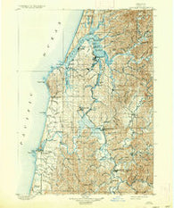 Coos Bay Oregon Historical topographic map, 1:125000 scale, 30 X 30 Minute, Year 1900
