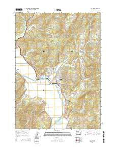Coquille Oregon Current topographic map, 1:24000 scale, 7.5 X 7.5 Minute, Year 2014