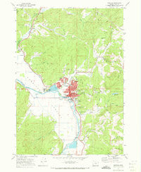 Coquille Oregon Historical topographic map, 1:24000 scale, 7.5 X 7.5 Minute, Year 1971