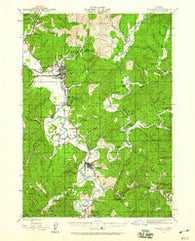 Coquille Oregon Historical topographic map, 1:62500 scale, 15 X 15 Minute, Year 1942