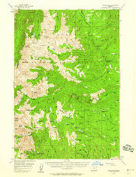 Cornucopia Oregon Historical topographic map, 1:62500 scale, 15 X 15 Minute, Year 1954