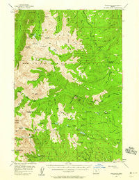 Cornucopia Oregon Historical topographic map, 1:62500 scale, 15 X 15 Minute, Year 1954