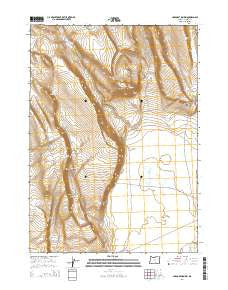 Corporation Rim Oregon Current topographic map, 1:24000 scale, 7.5 X 7.5 Minute, Year 2014