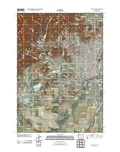 Corvallis Oregon Historical topographic map, 1:24000 scale, 7.5 X 7.5 Minute, Year 2011
