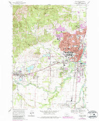 Corvallis Oregon Historical topographic map, 1:24000 scale, 7.5 X 7.5 Minute, Year 1969