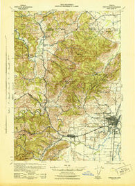 Corvallis Oregon Historical topographic map, 1:62500 scale, 15 X 15 Minute, Year 1942