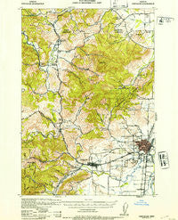 Corvallis Oregon Historical topographic map, 1:62500 scale, 15 X 15 Minute, Year 1942