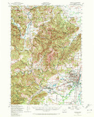 Corvallis Oregon Historical topographic map, 1:62500 scale, 15 X 15 Minute, Year 1956