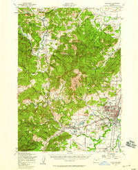 Corvallis Oregon Historical topographic map, 1:62500 scale, 15 X 15 Minute, Year 1956