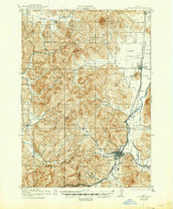 Cottage Grove Oregon Historical topographic map, 1:62500 scale, 15 X 15 Minute, Year 1921