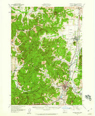 Cottage Grove Oregon Historical topographic map, 1:62500 scale, 15 X 15 Minute, Year 1957