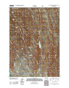 Cottonwood Reservoir Oregon Historical topographic map, 1:24000 scale, 7.5 X 7.5 Minute, Year 2011