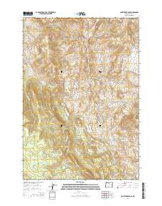Courthouse Rock Oregon Current topographic map, 1:24000 scale, 7.5 X 7.5 Minute, Year 2014