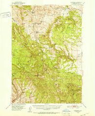 Courtrock Oregon Historical topographic map, 1:62500 scale, 15 X 15 Minute, Year 1951