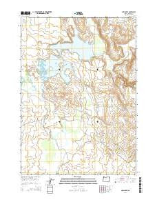 Cow Lakes Oregon Current topographic map, 1:24000 scale, 7.5 X 7.5 Minute, Year 2014